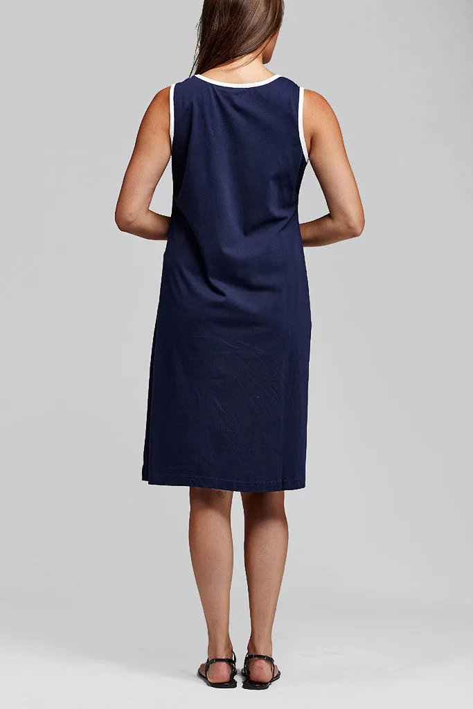 Sleeveless Anchor Print Dress