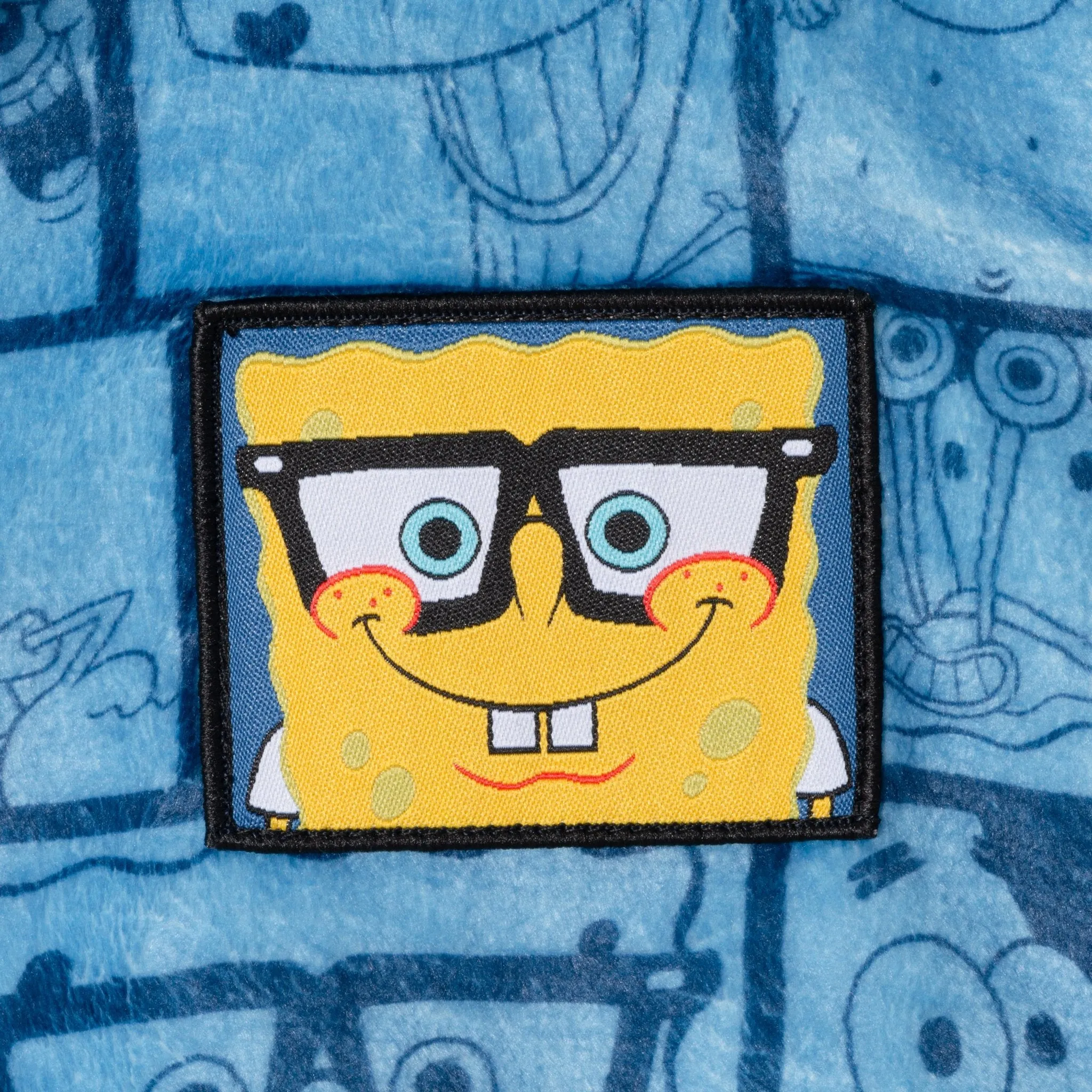 SpongeBob SquarePants™ x Andy & Evan® | Kids (3-10) Spongebob Fleece Robe | Blue Collage