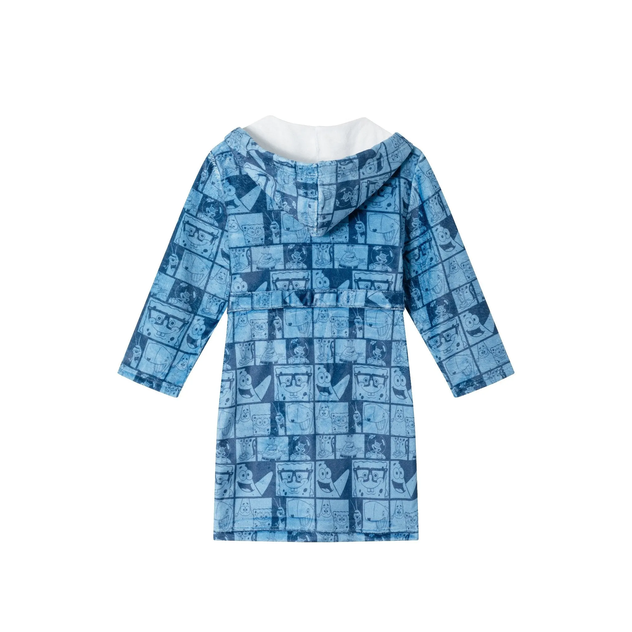 SpongeBob SquarePants™ x Andy & Evan® | Kids (3-10) Spongebob Fleece Robe | Blue Collage
