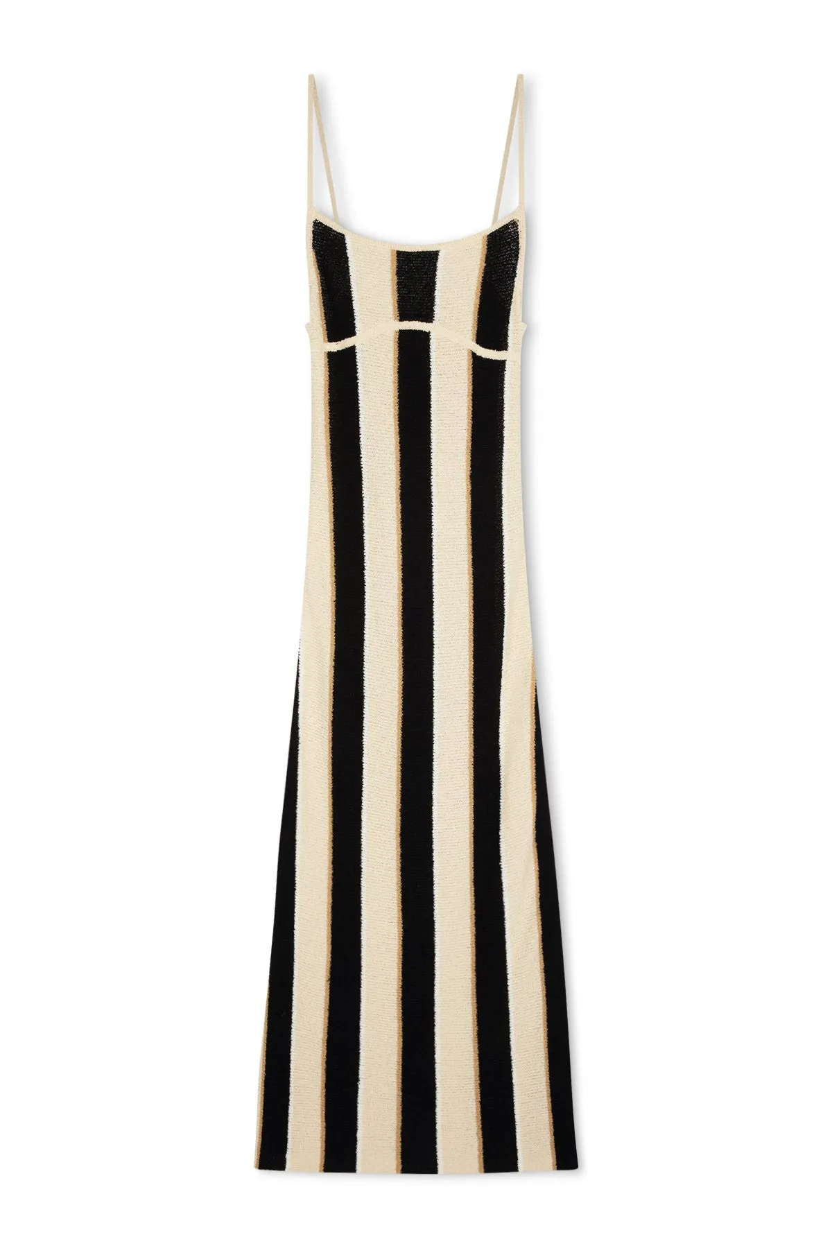 Stone Stripe Organic Cotton Blend Knit Dress