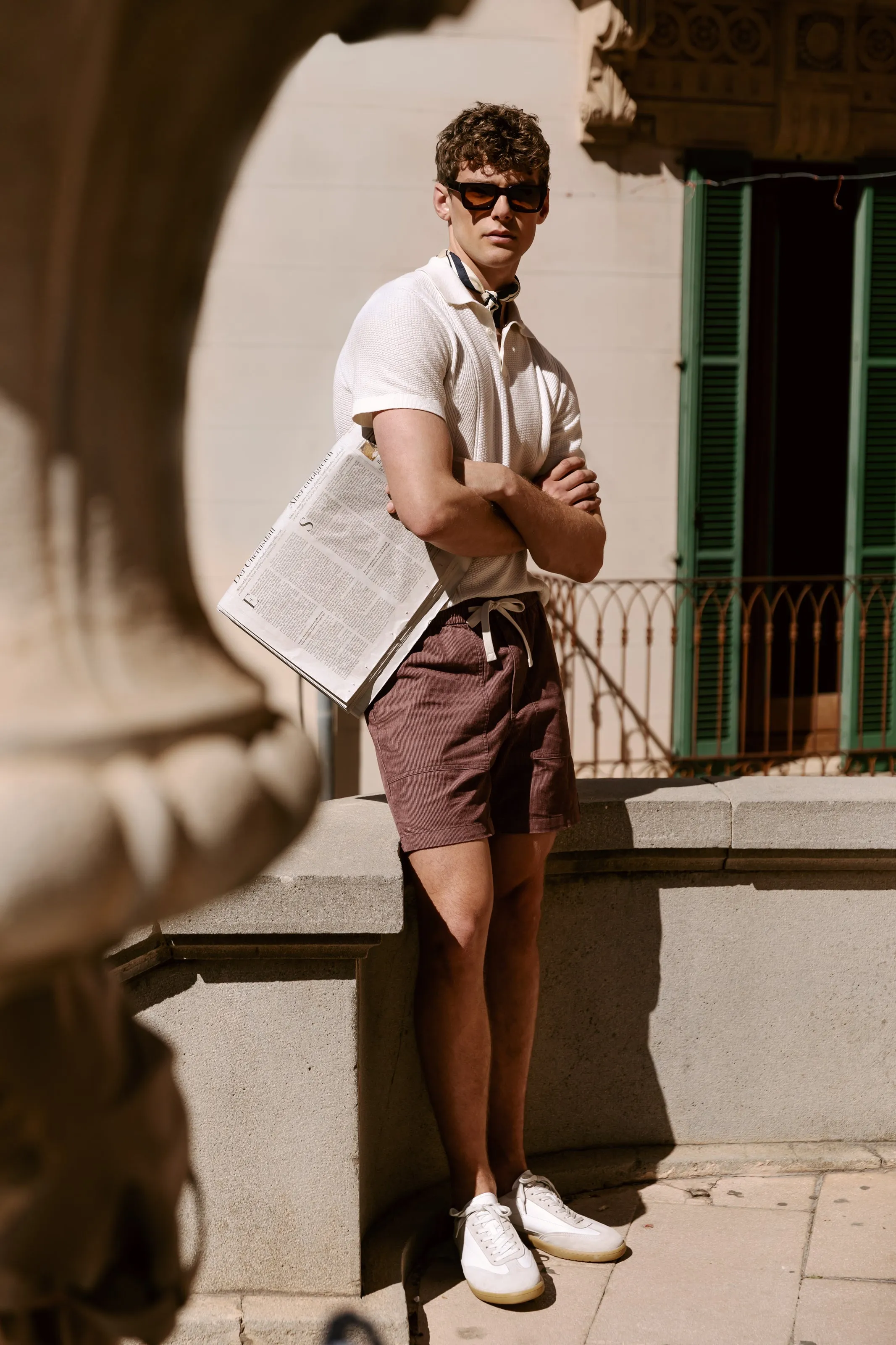 The Mixed-Stitch Polo in Cloud