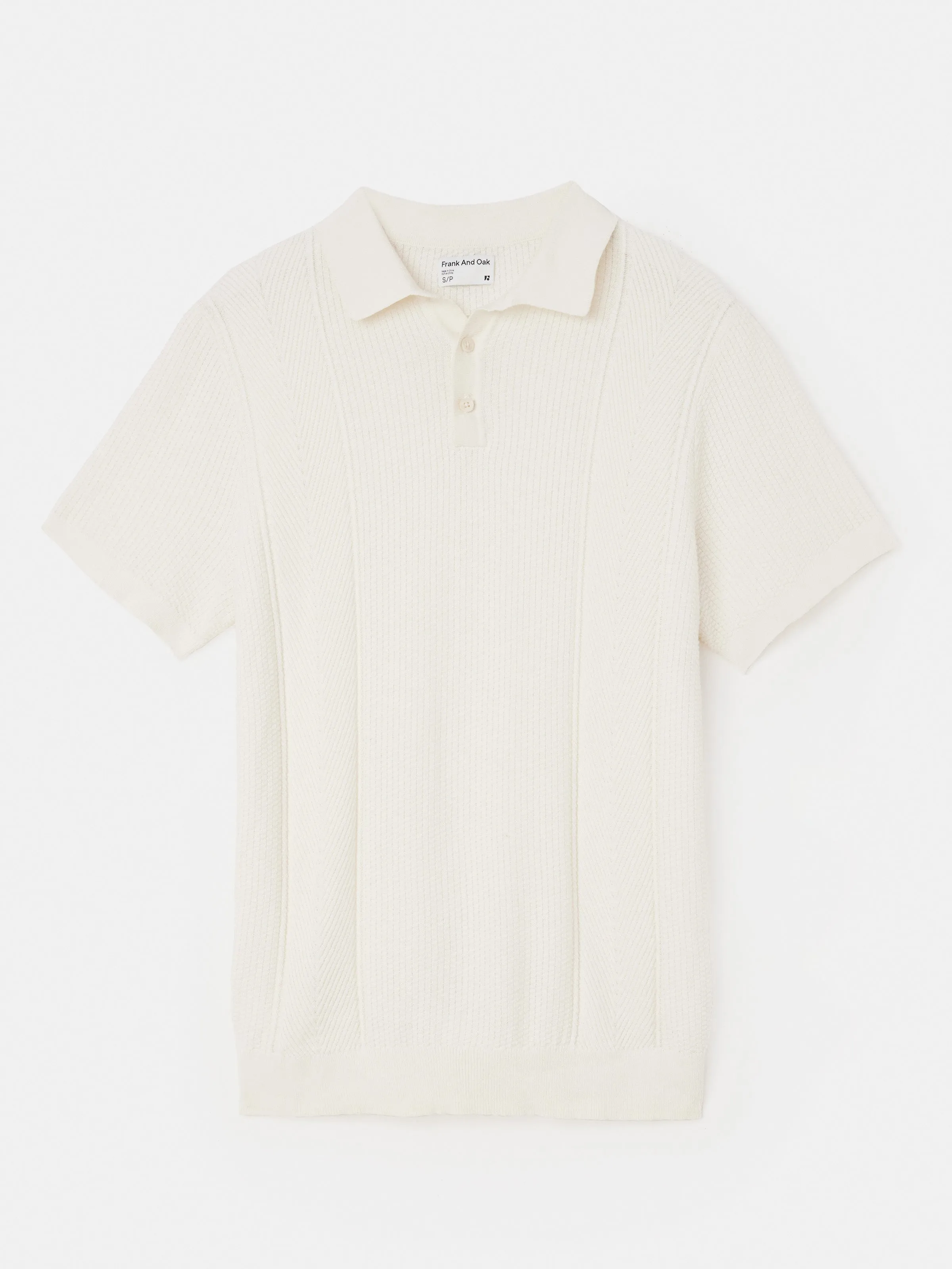 The Mixed-Stitch Polo in Cloud