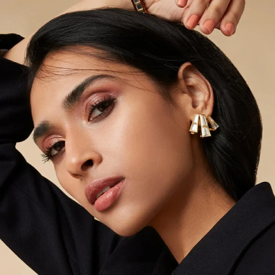 Three Pillars Stud Earrings