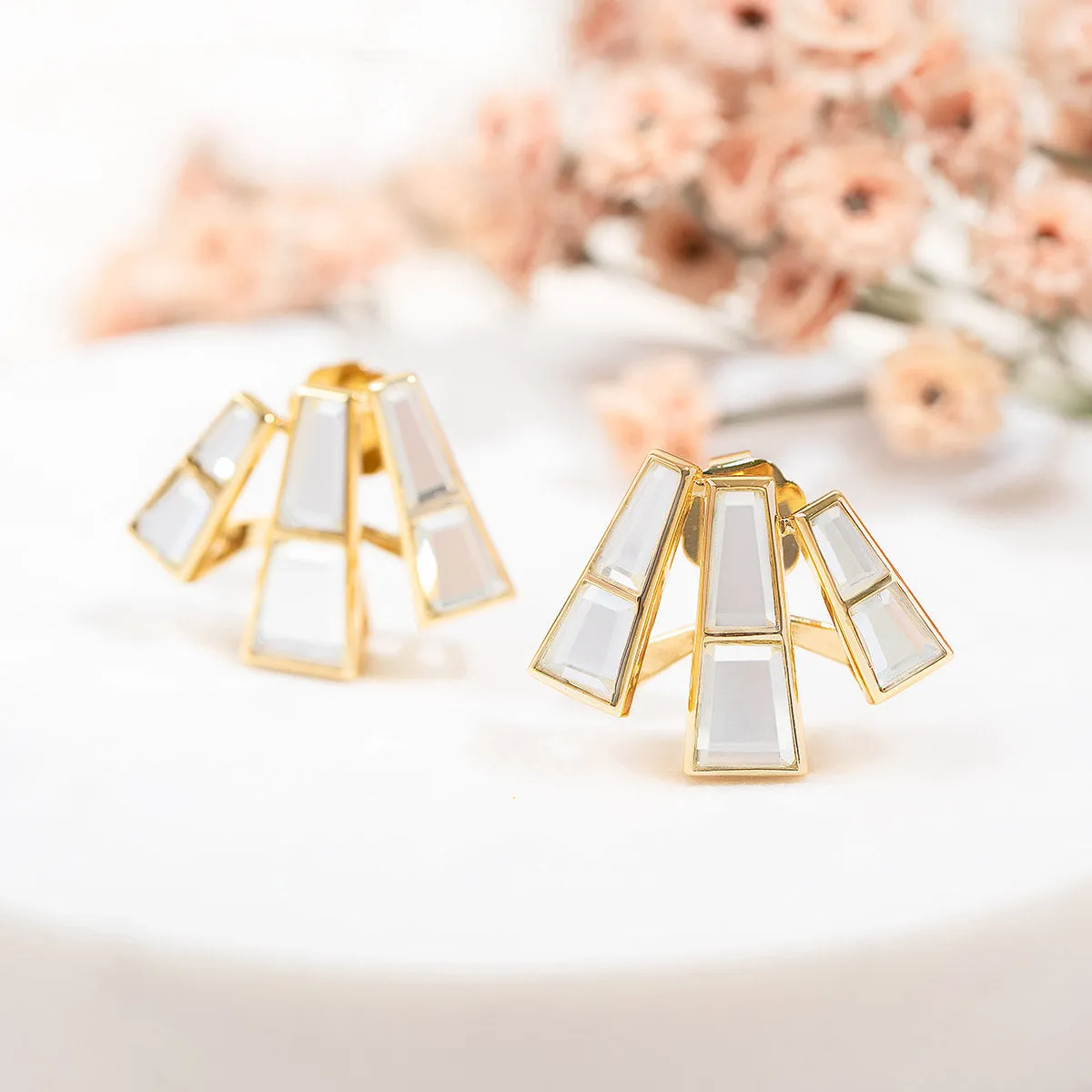 Three Pillars Stud Earrings