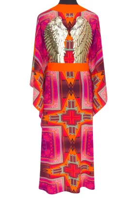 Tribal - Pink Kimono Wings (Neon Orange)