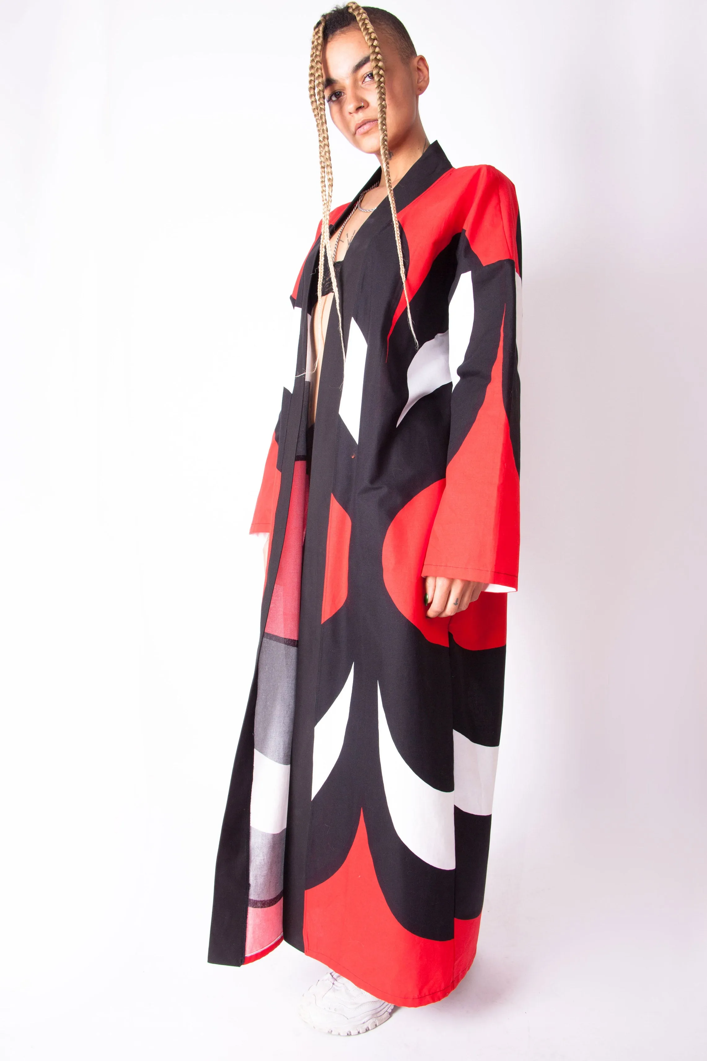 Vintage Reworked Marimekko Kimono-Style Jacket