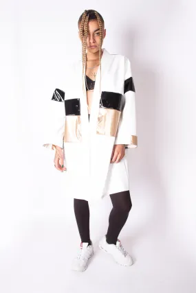 Vintage Reworked PVC Kimono-Style Jacket