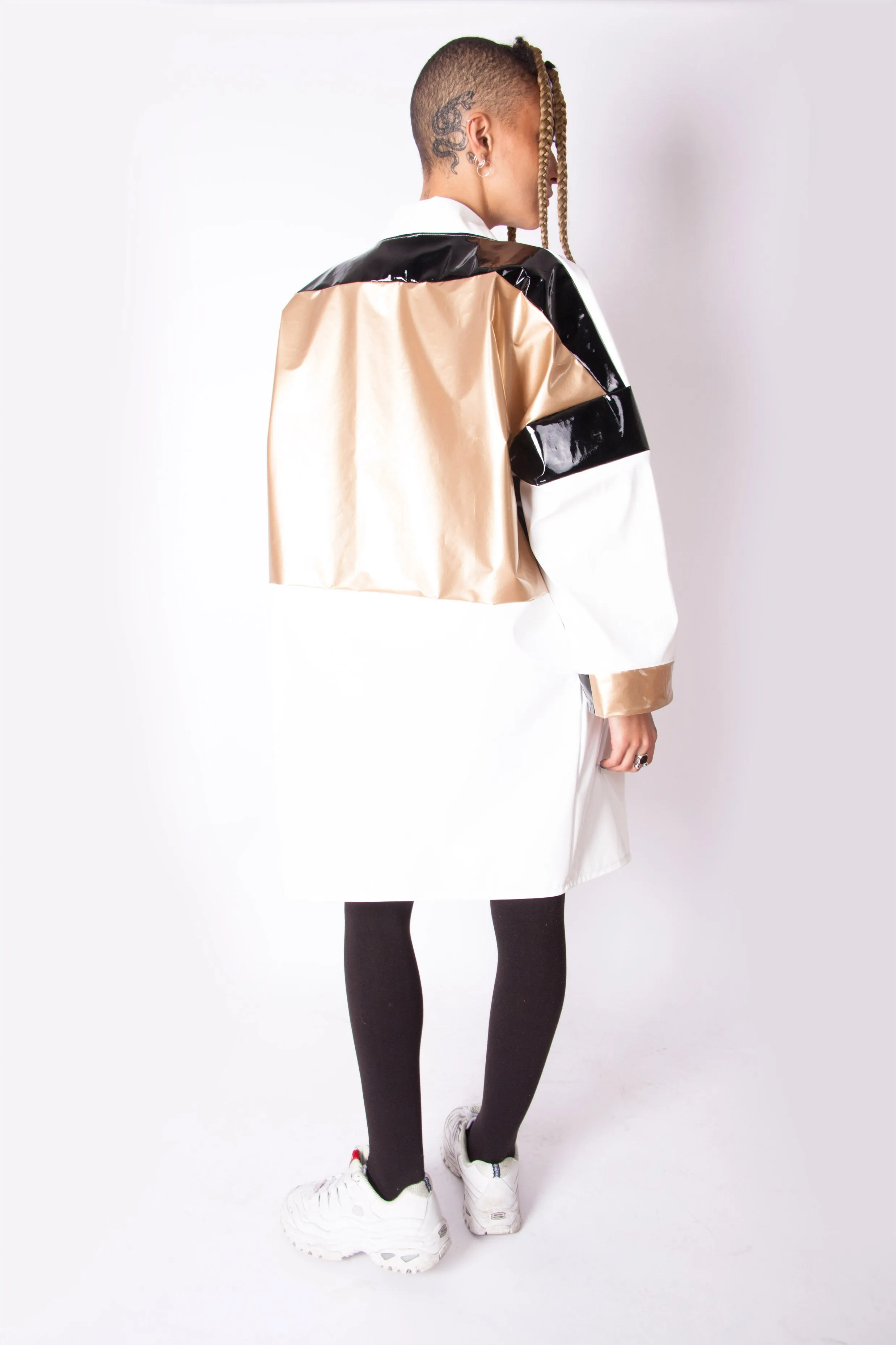 Vintage Reworked PVC Kimono-Style Jacket