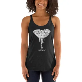 Women's Racerback Elephant Vegan Tank