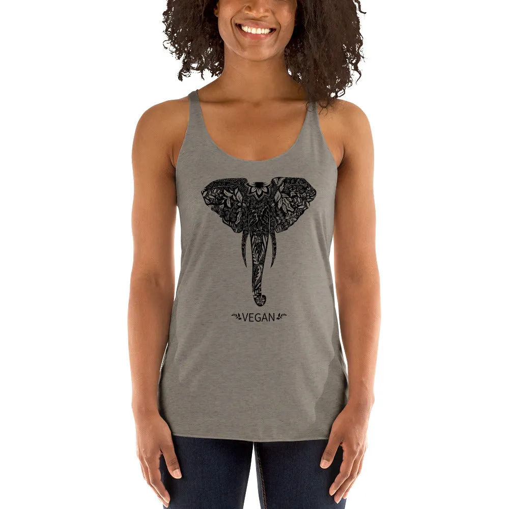 Women's Racerback Vegan Elephant Tank Top