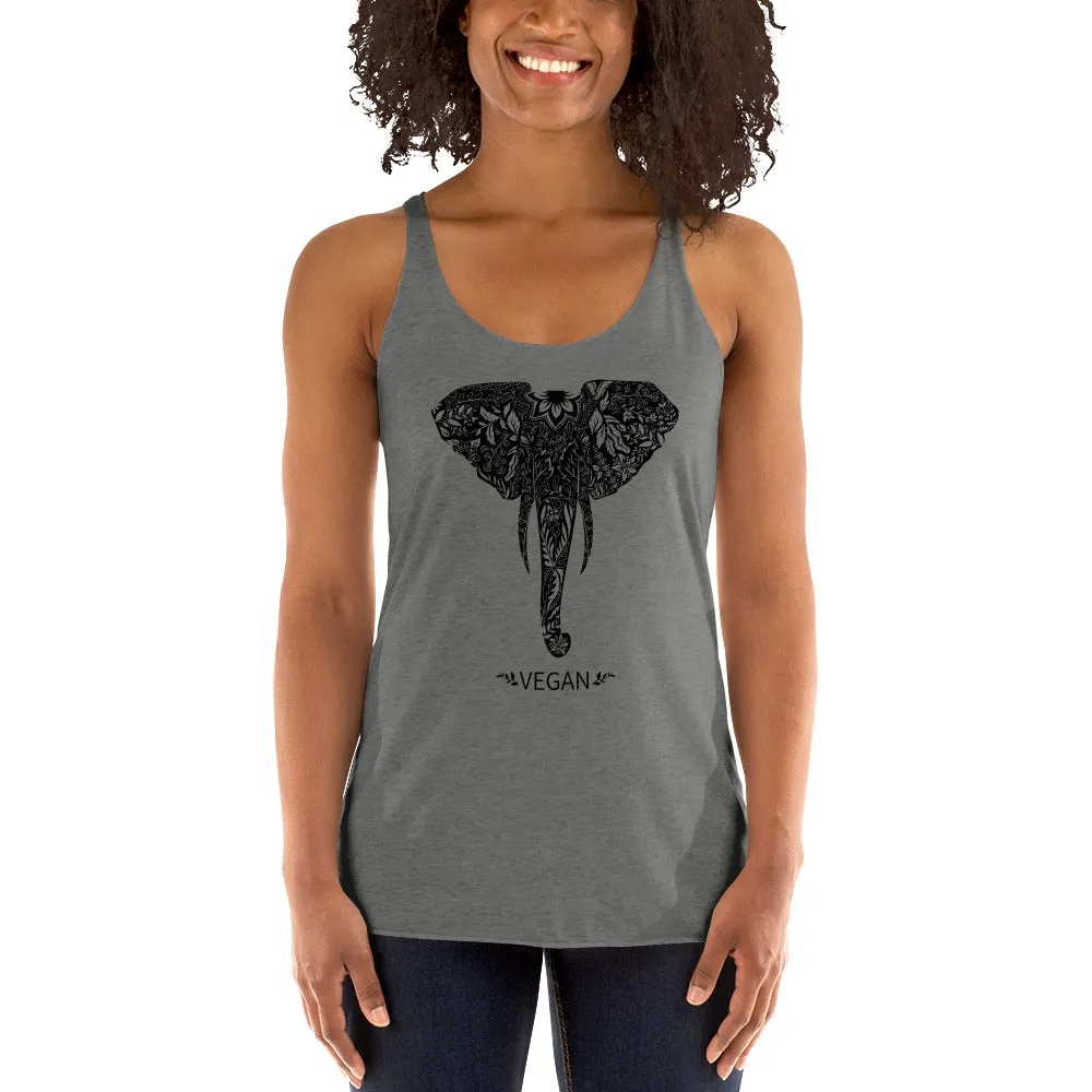 Women's Racerback Vegan Elephant Tank Top