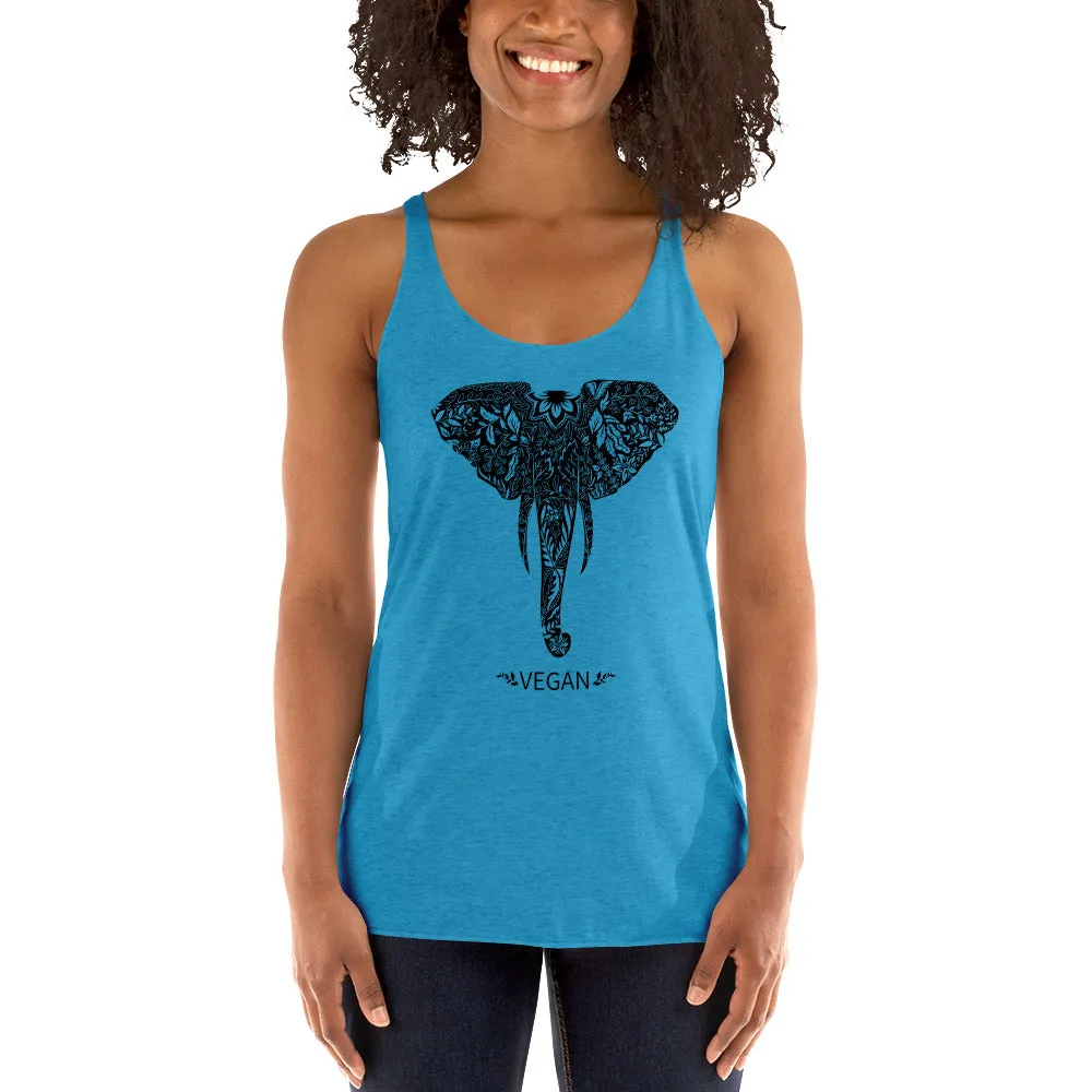 Women's Racerback Vegan Elephant Tank Top