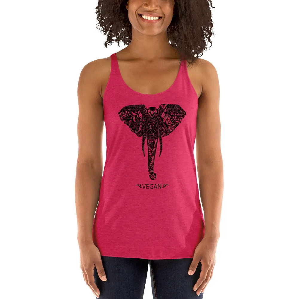 Women's Racerback Vegan Elephant Tank Top