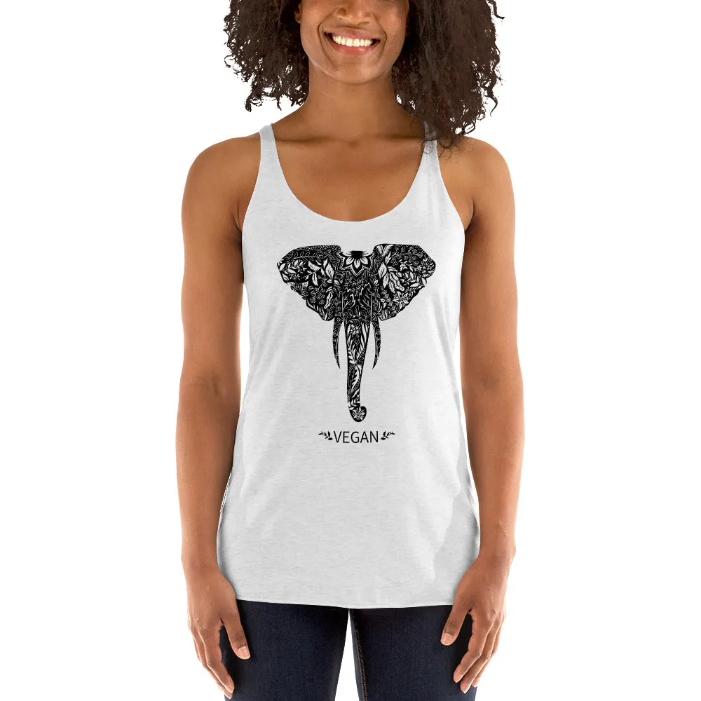 Women's Racerback Vegan Elephant Tank Top